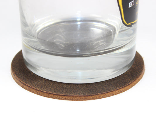 Leather Drink Coasters - 4 Pack