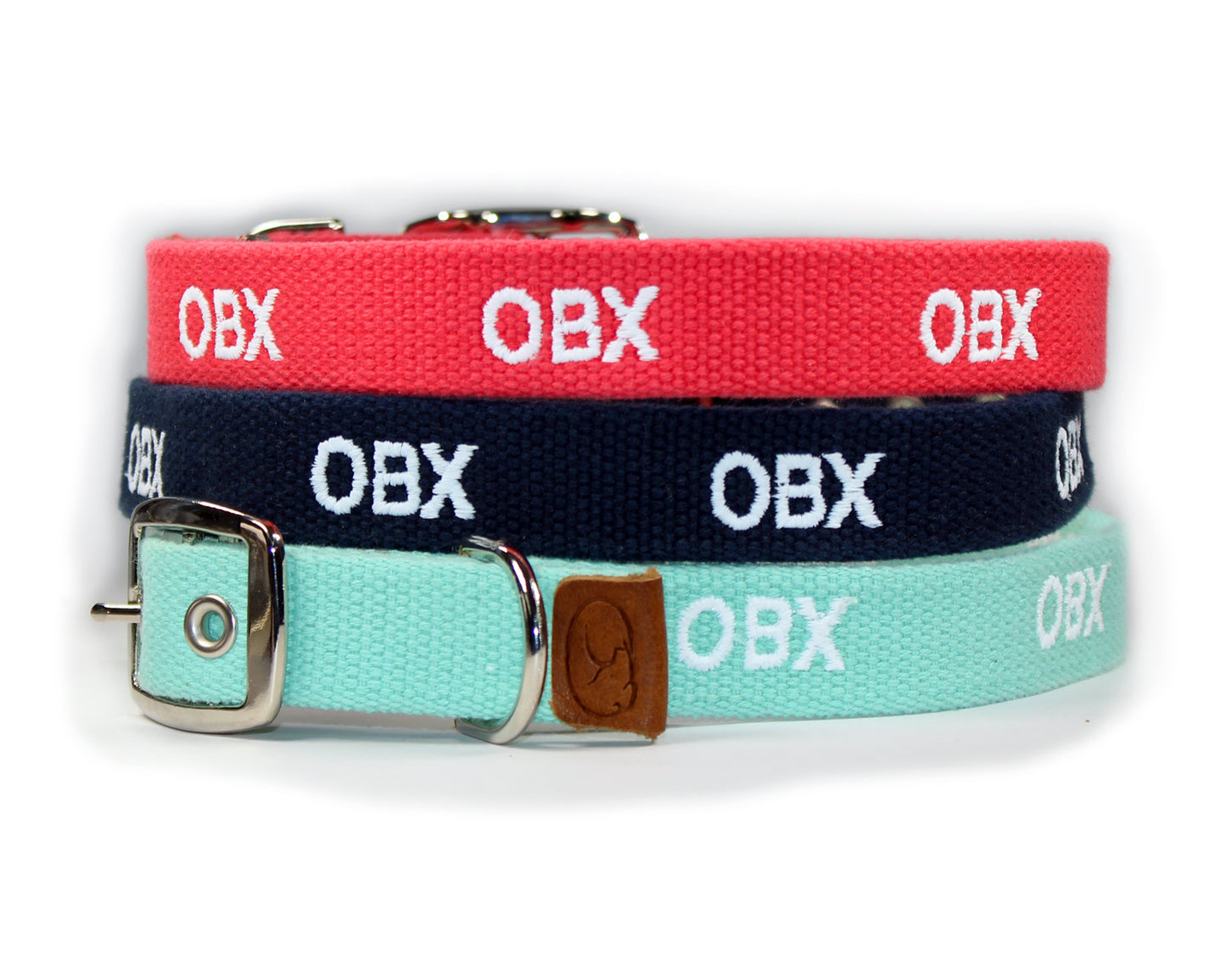 OBX Outer Banks Embroidered Dog Collar