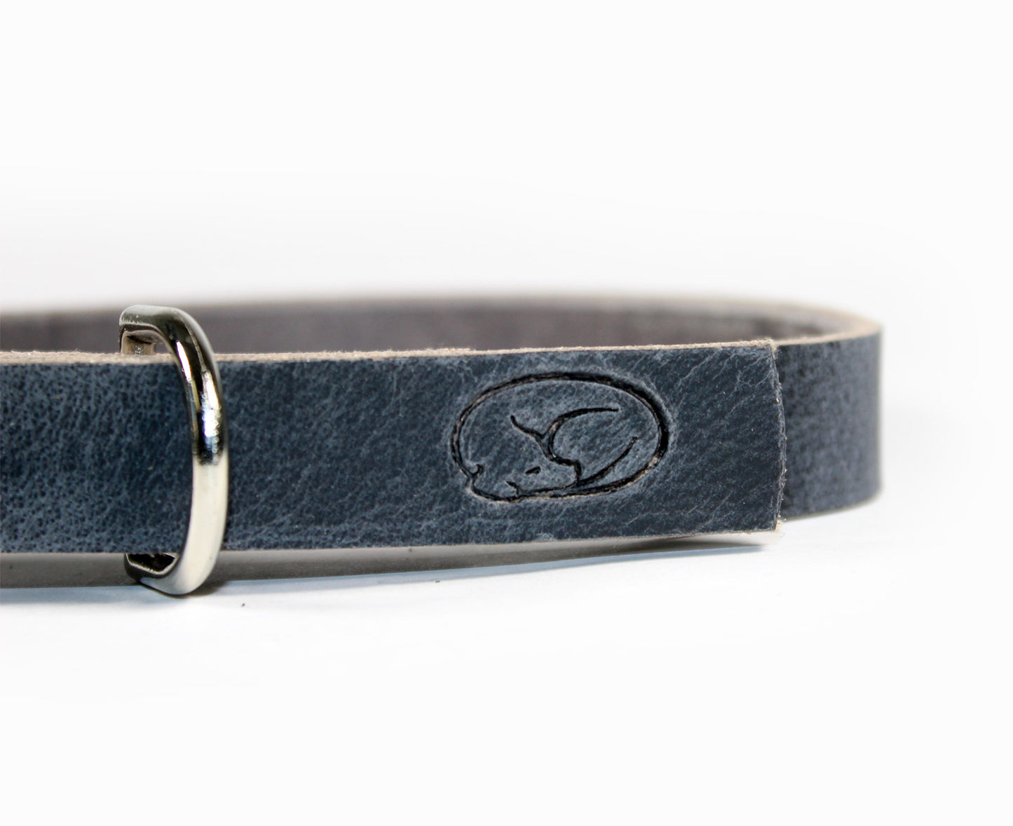 Small Dog 3/4" Full Grain Leather Dog Collar