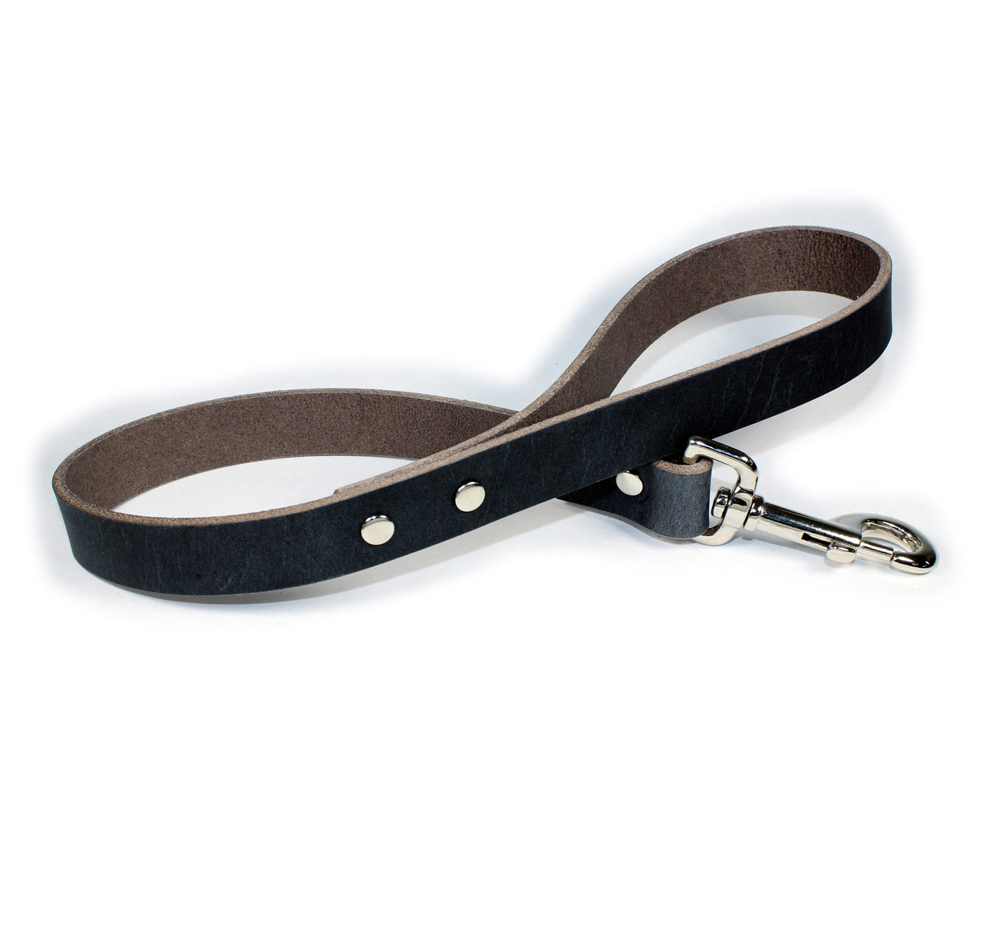 2' Thick Leather Traffic & Control Dog Leash