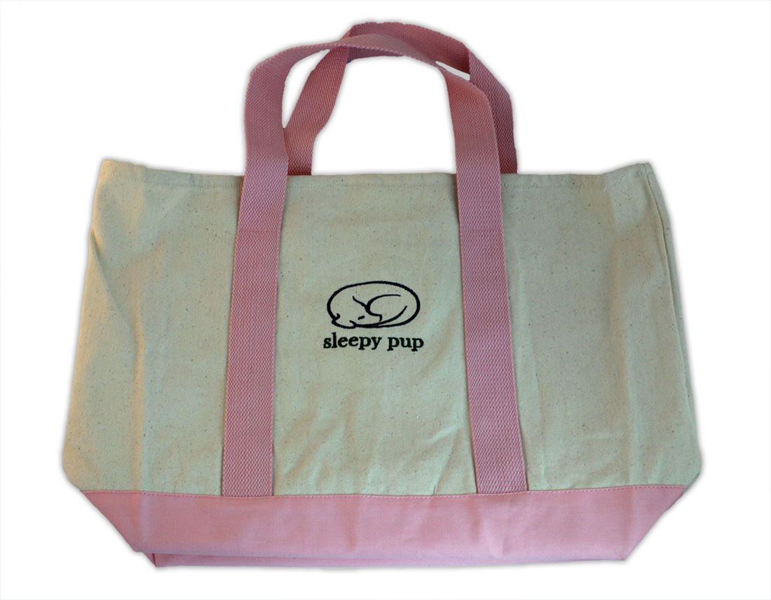 Pink Two-Tone Boat Tote by sleepy pup