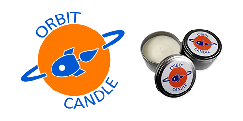 Orbit Candle Logo and candles