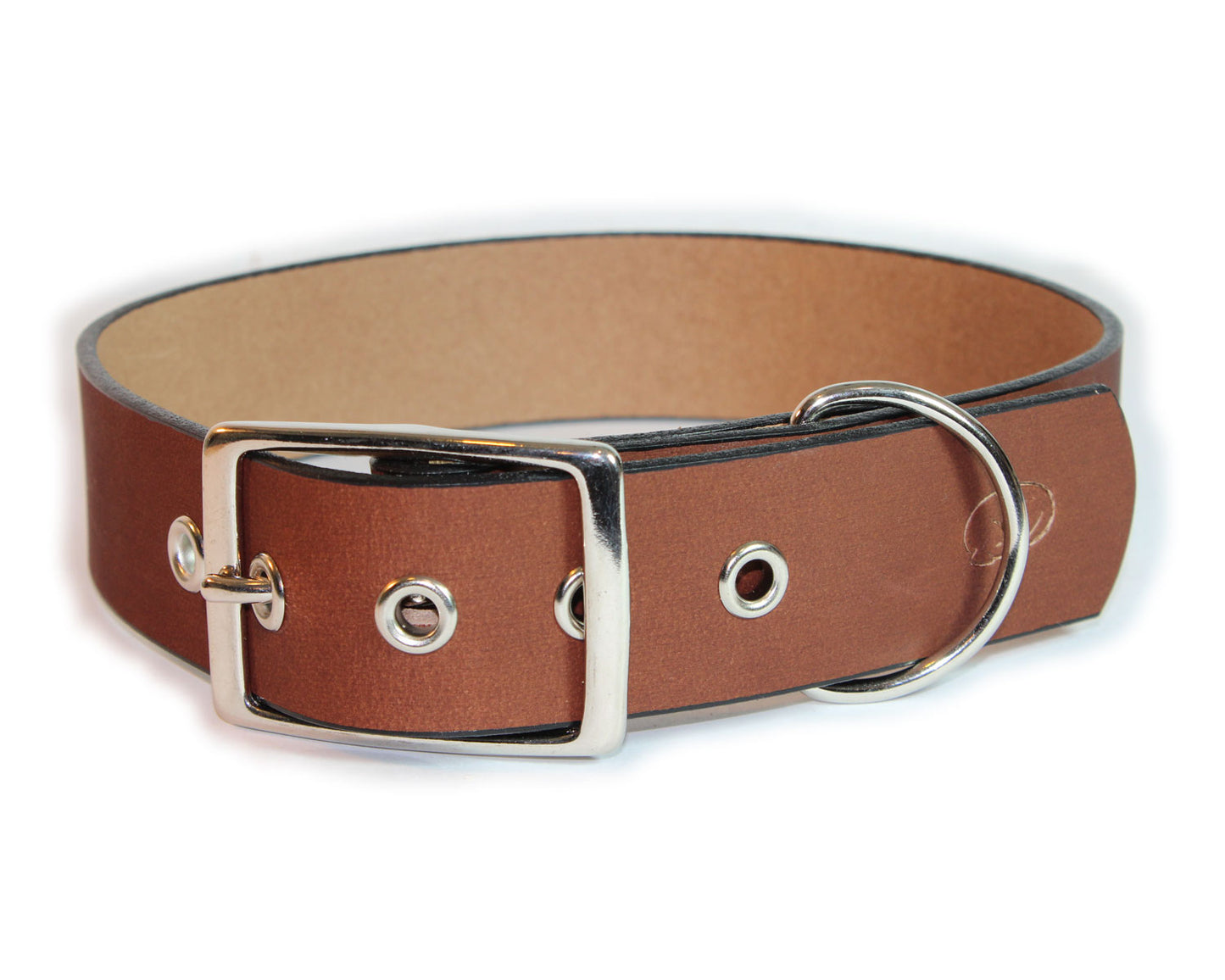 Big Dog 1.5" Full Grain Leather Dog Collar