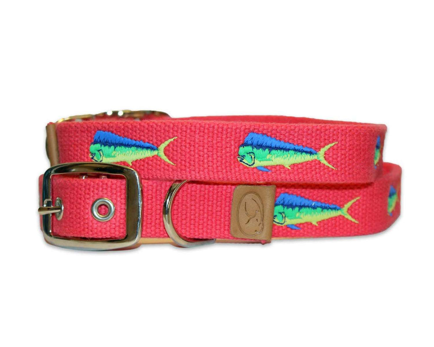 Embroidered Mahi-Mahi Dog Collar