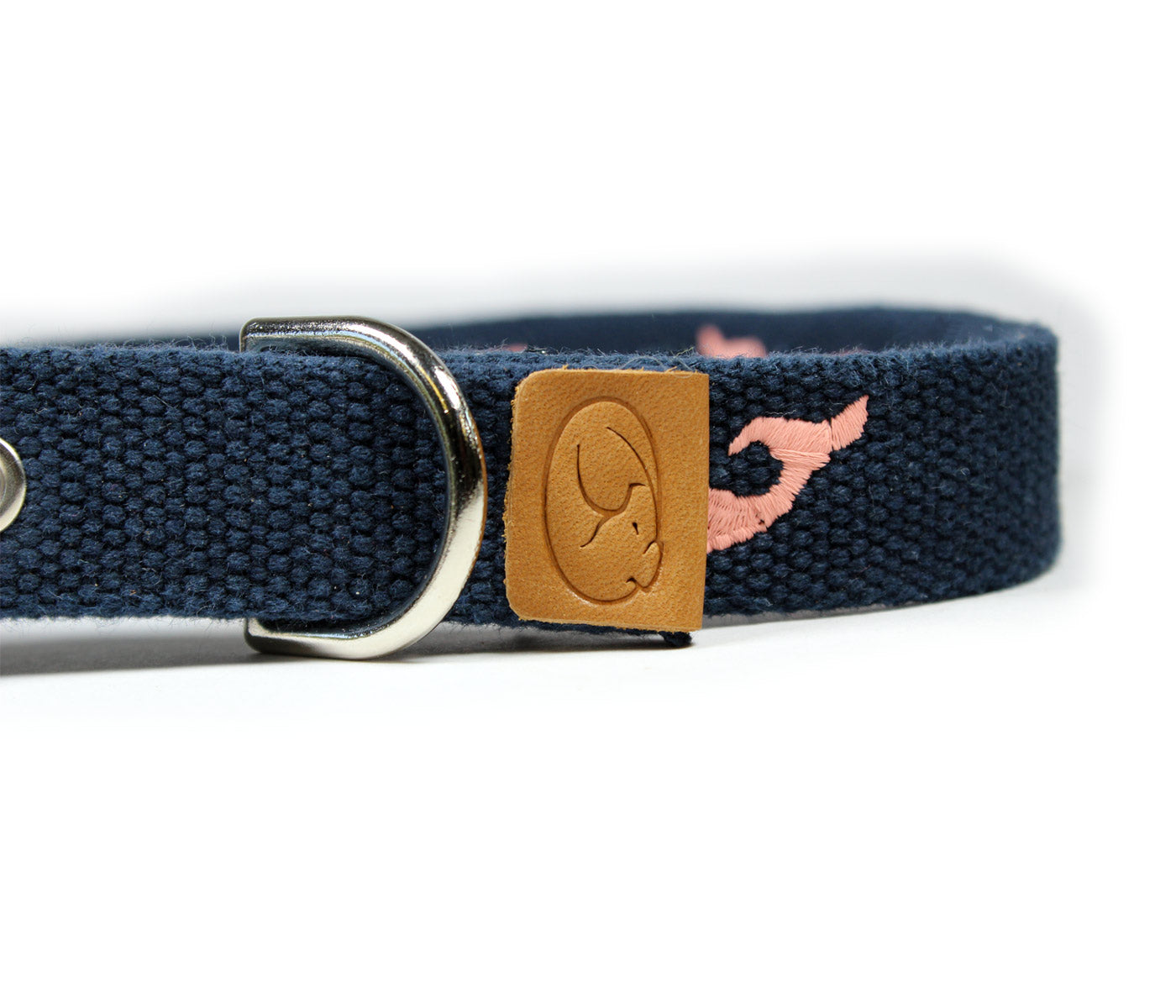 Embroidered Whales Dog Collar