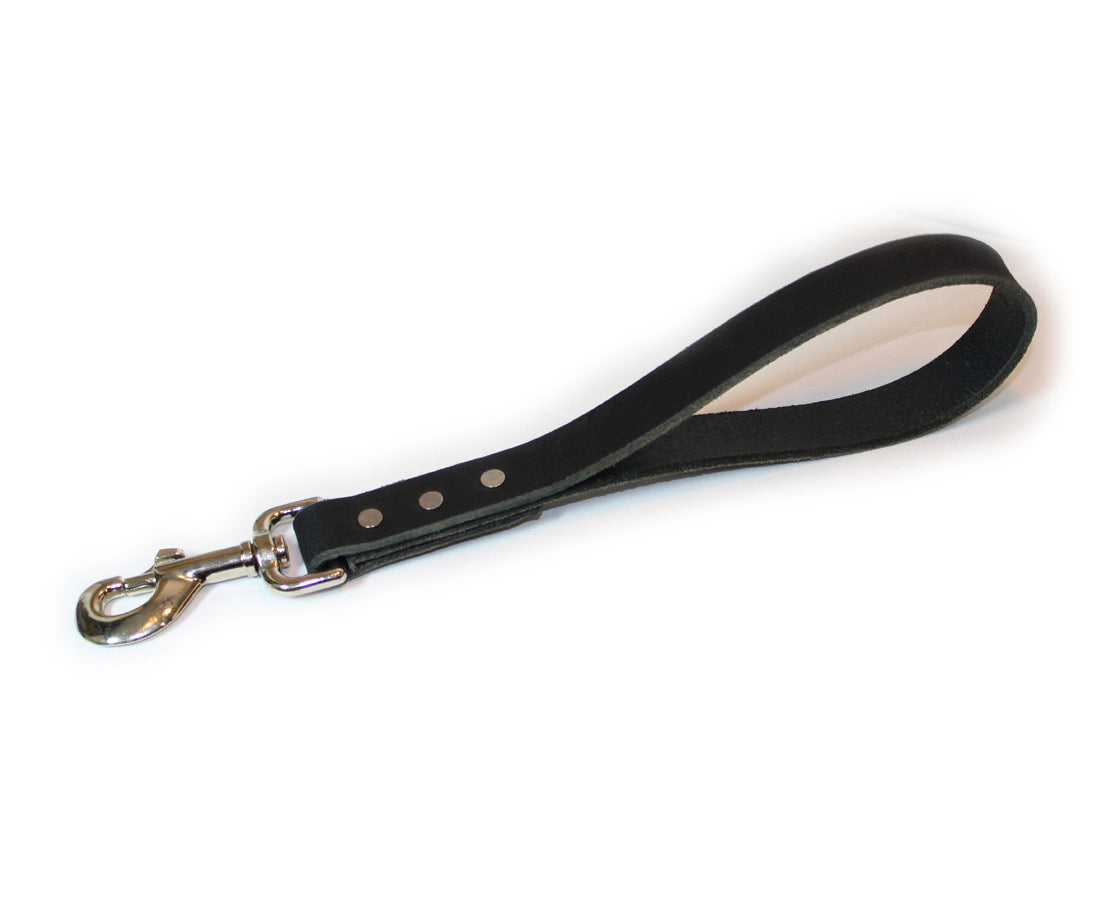 1' Thick Leather Traffic & Control Dog Leash