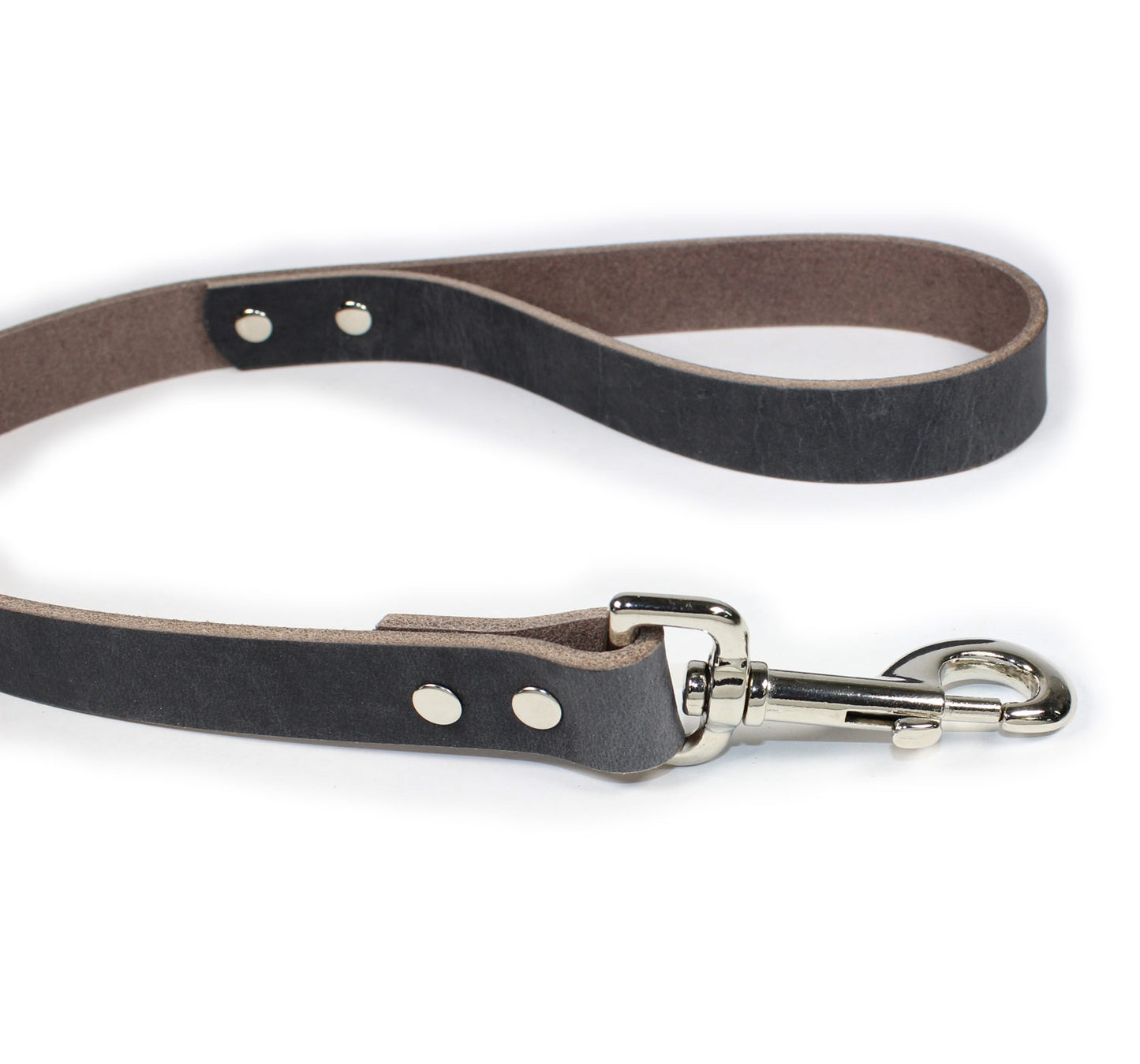 2' Thick Leather Traffic & Control Dog Leash