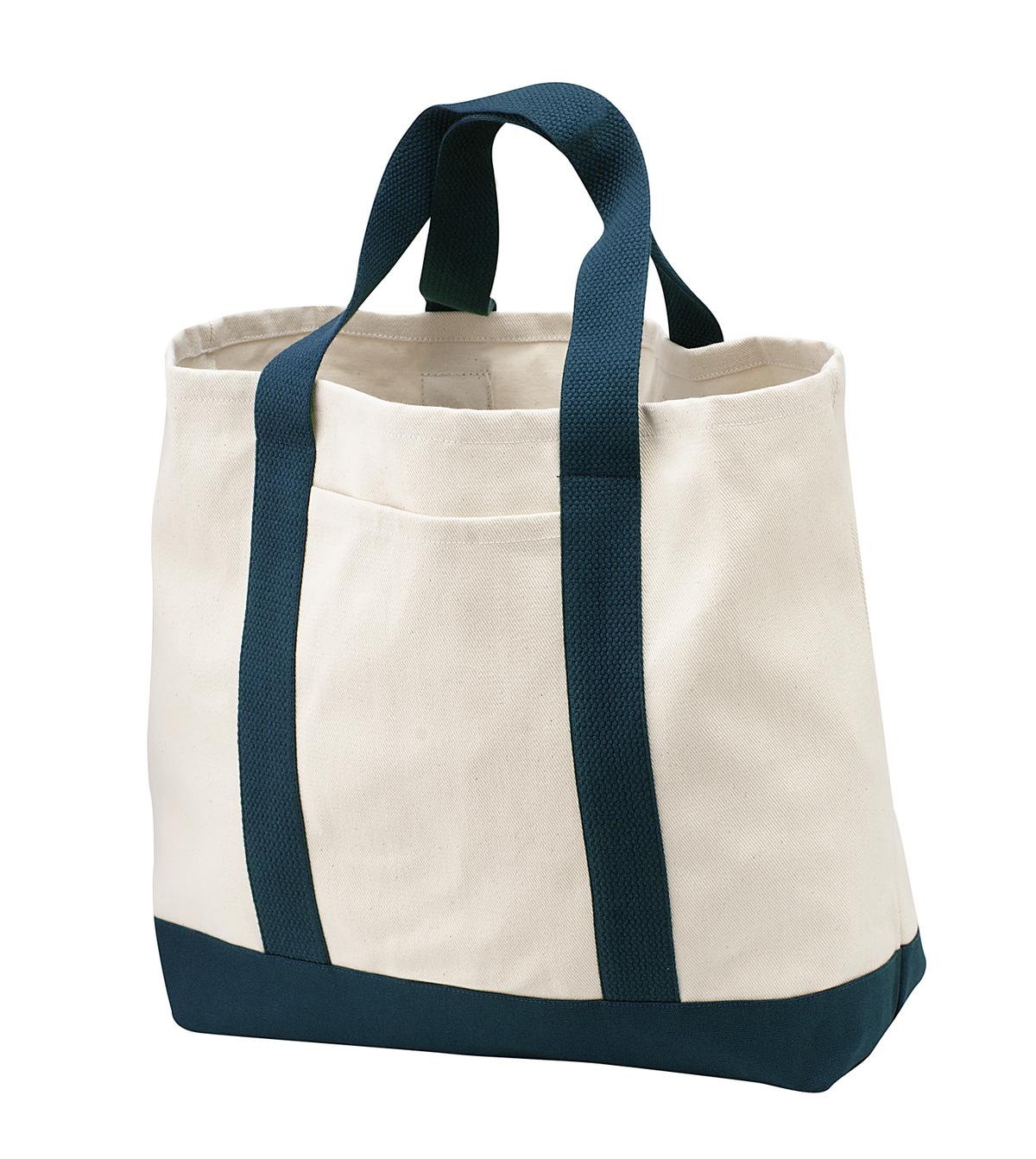 Navy Two-Tone Boat Tote by sleepy pup