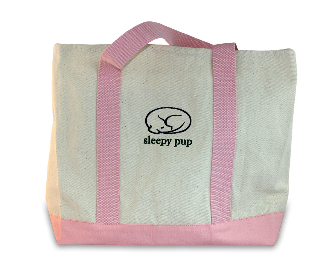 Pink Two-Tone Boat Tote by sleepy pup