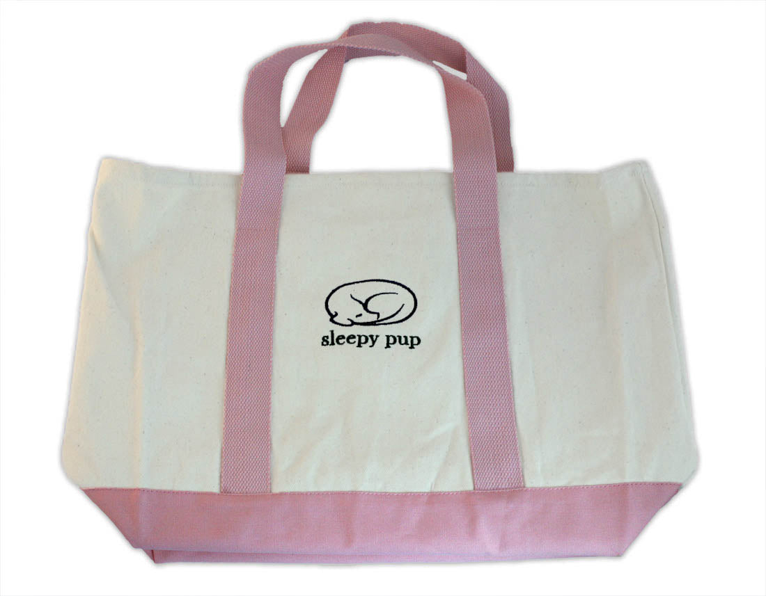 Pink Two-Tone Boat Tote by sleepy pup